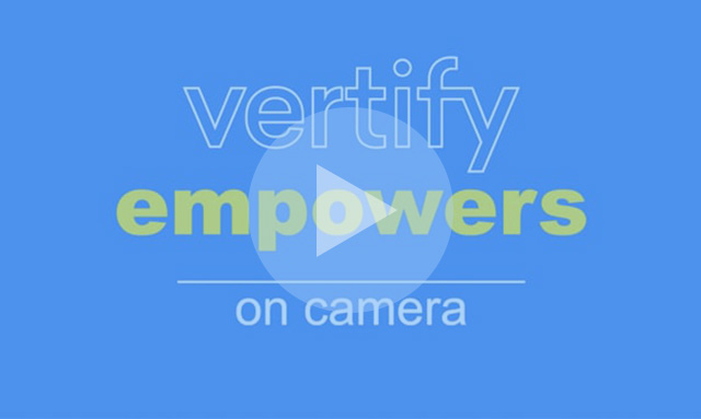 vertify empowers on camera